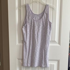 Elegant Heathered Lavender Tunic Tank Top